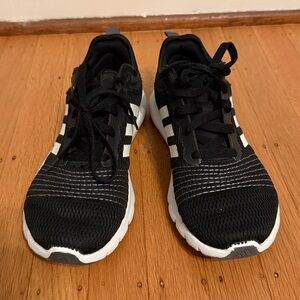 adidas Black and White Athletic Shoes